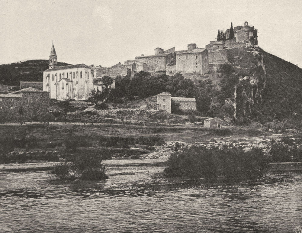 GARD. La Roque. SMALL. 1902 old antique vintage print picture